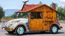 VW Beetle Log Cabin