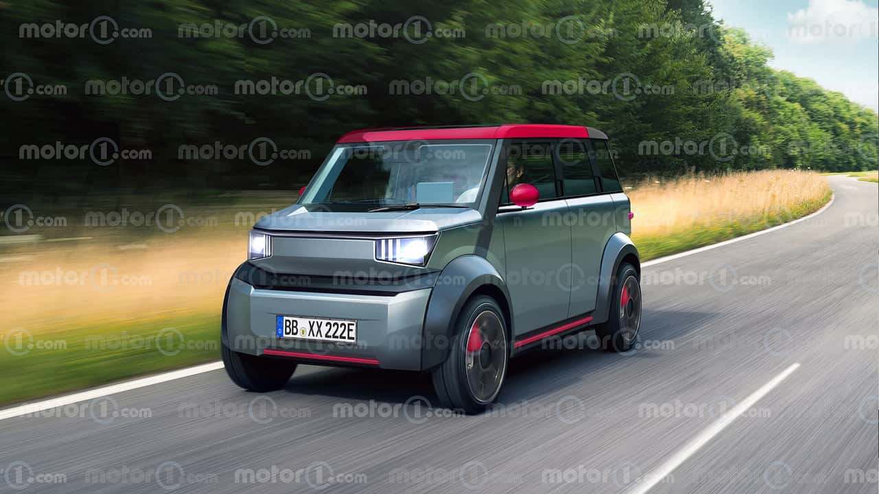 Das E-Car von Stellantis im Rendering von Motor1.com