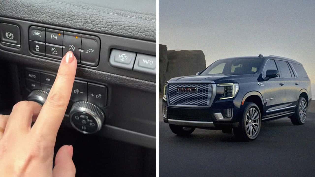 Woman’s been driving her GMC Yukon Denali for a while now. Then she finally learns what this button does