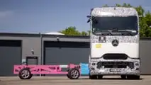 Mercedes-Benz eActros 600 side impact crash test