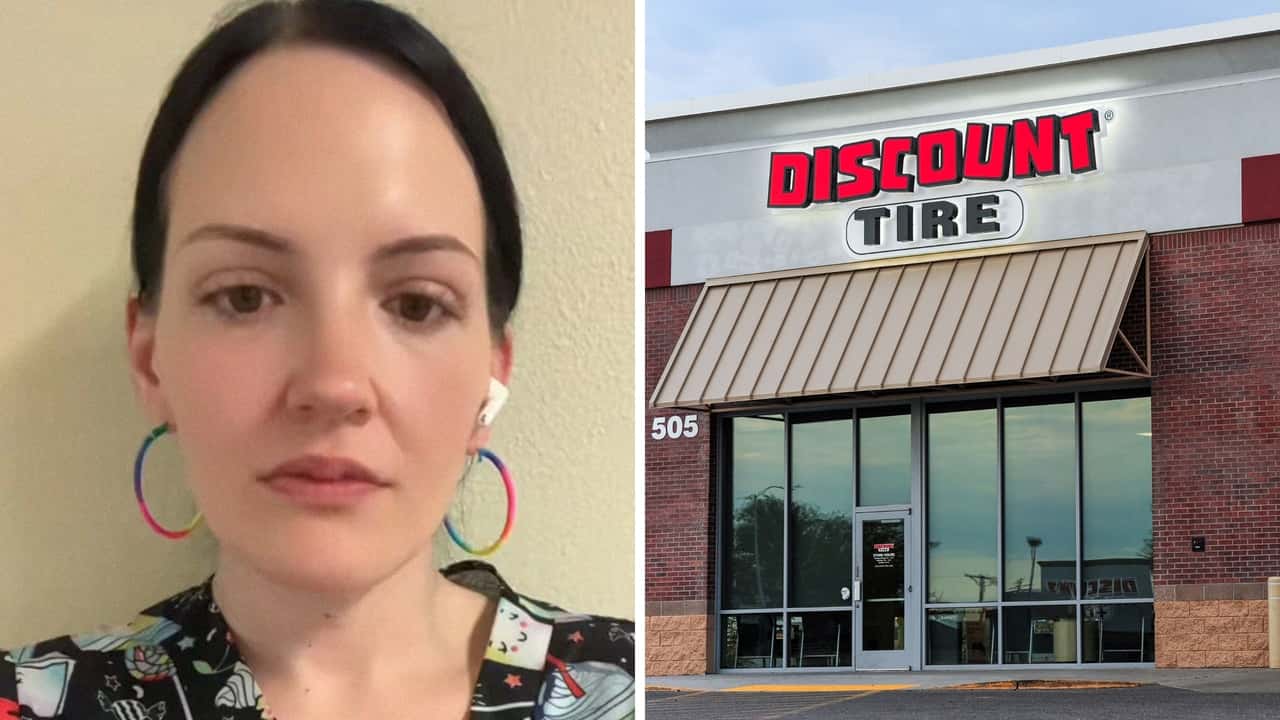 Discount tire worker tells woman it’s too dangerous
