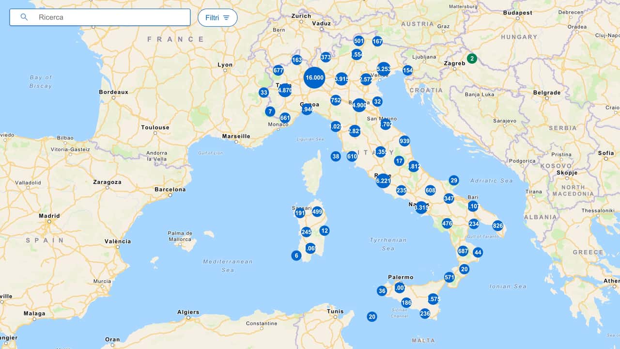 La schermata della nuova Piattaforma Unica Nazionale per la ricarica