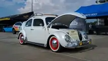 Volkswagen Beetle electric conversion front three quarters