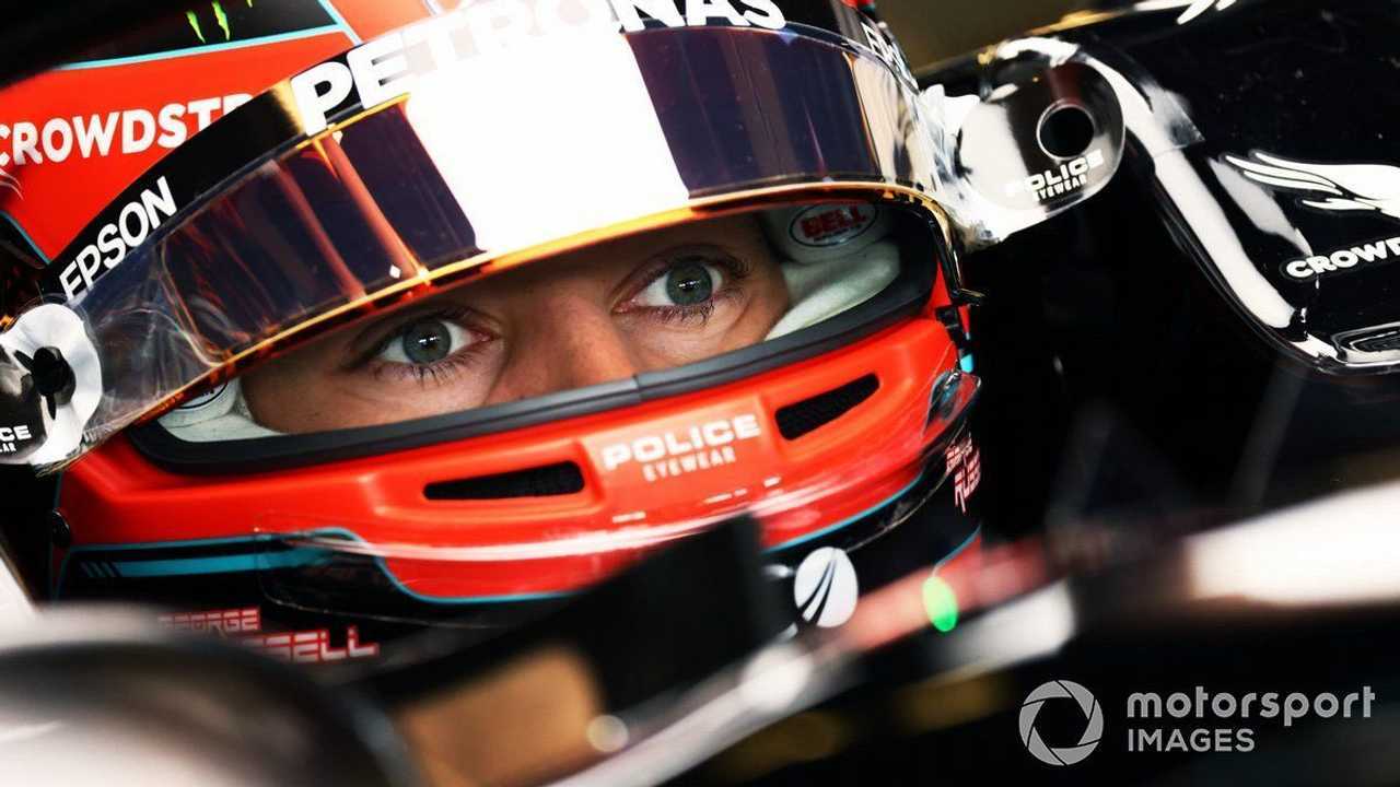 George Russell at Abu Dhabi November testing 2021