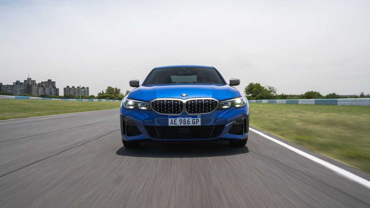 El BMW M340 xDrive giró en el Gálvez. Fotos: Hernando Pollicelli