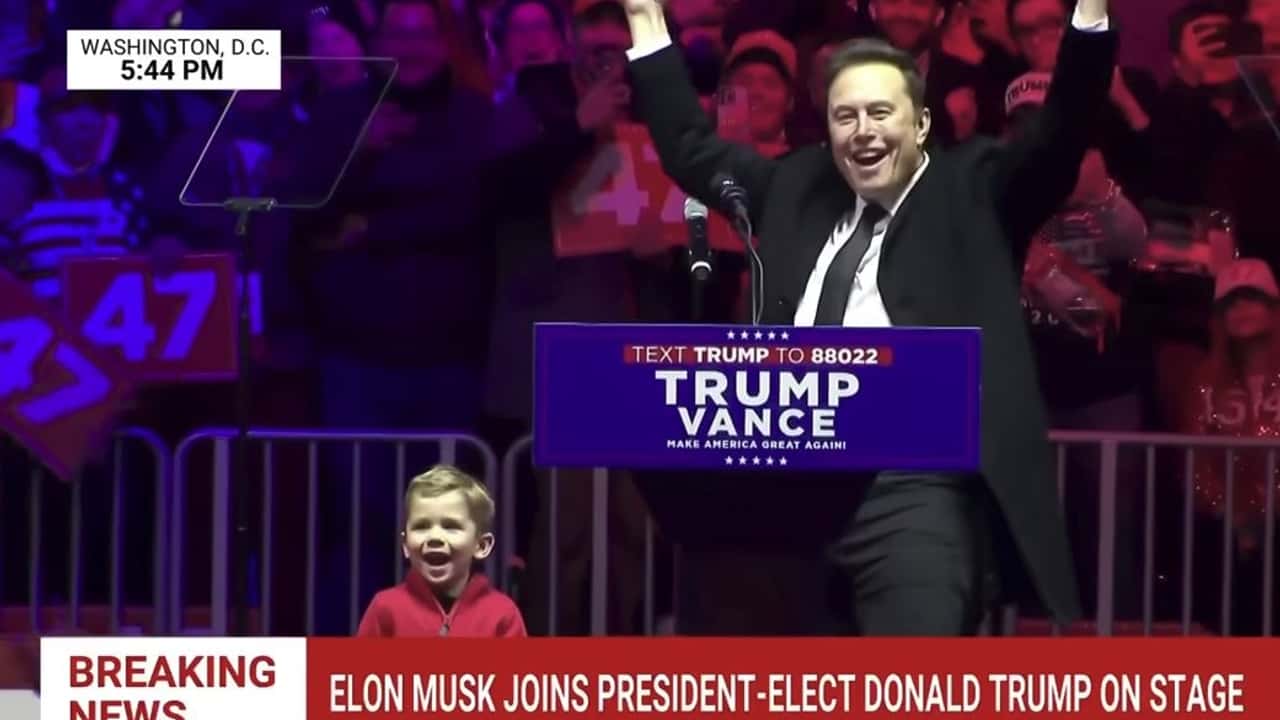 L'intervento di Elon Musk all'elezione di Donald Trump