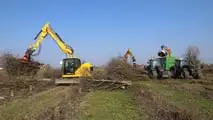 Escavatori JCB: abbattono un frutteto