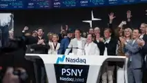Polestar team at the Nasdaq opening bell ceremony on June 28, 2022