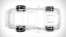Porsche 911 Wireframe escultura