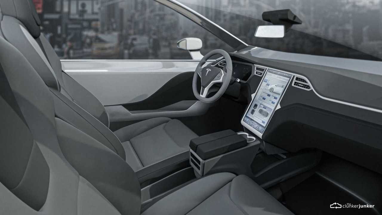 Mini carro elétrico da Tesla - projeção