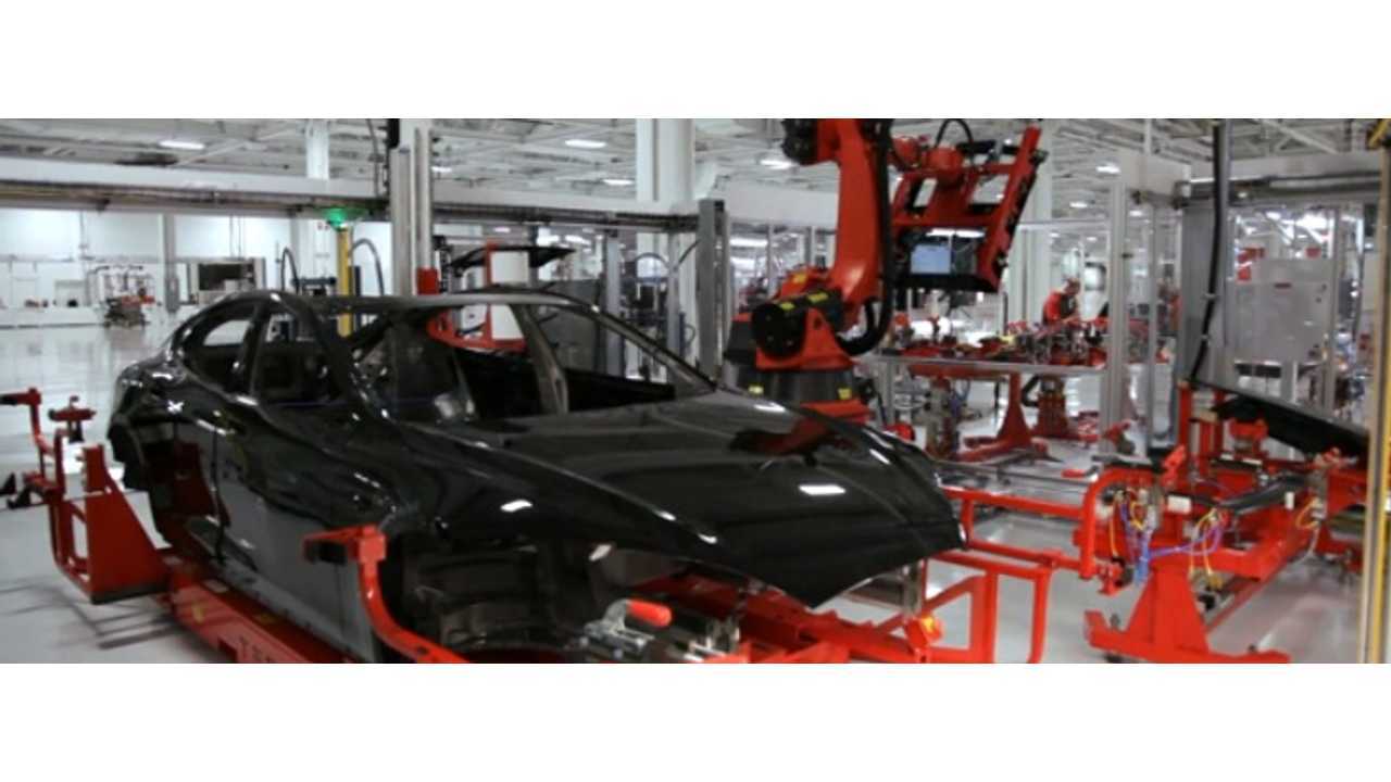 A Model S Gets Built In Tesla's Fremont Assembly Center