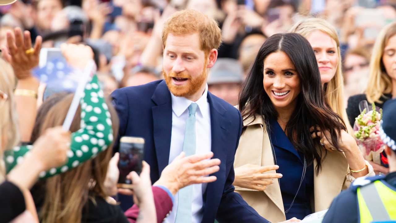 Prince Harry and Meghan Markle meet fans at Government House in Melbourne Australia