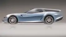 Niels van Roij Design Ferrari Daytona Shooting Brake Hommage Light Blue Side Rendering