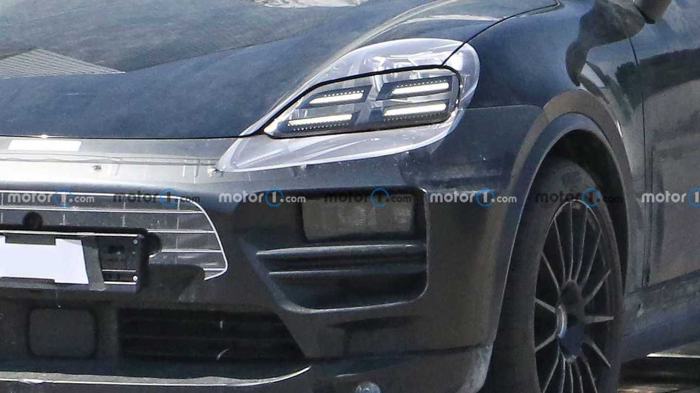 Porsche Macan EV Spy Shots Front Detail