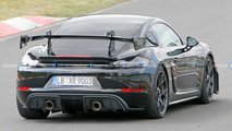 Porsche 718 Cayman GT4 RS Spy Shots Exhaust View