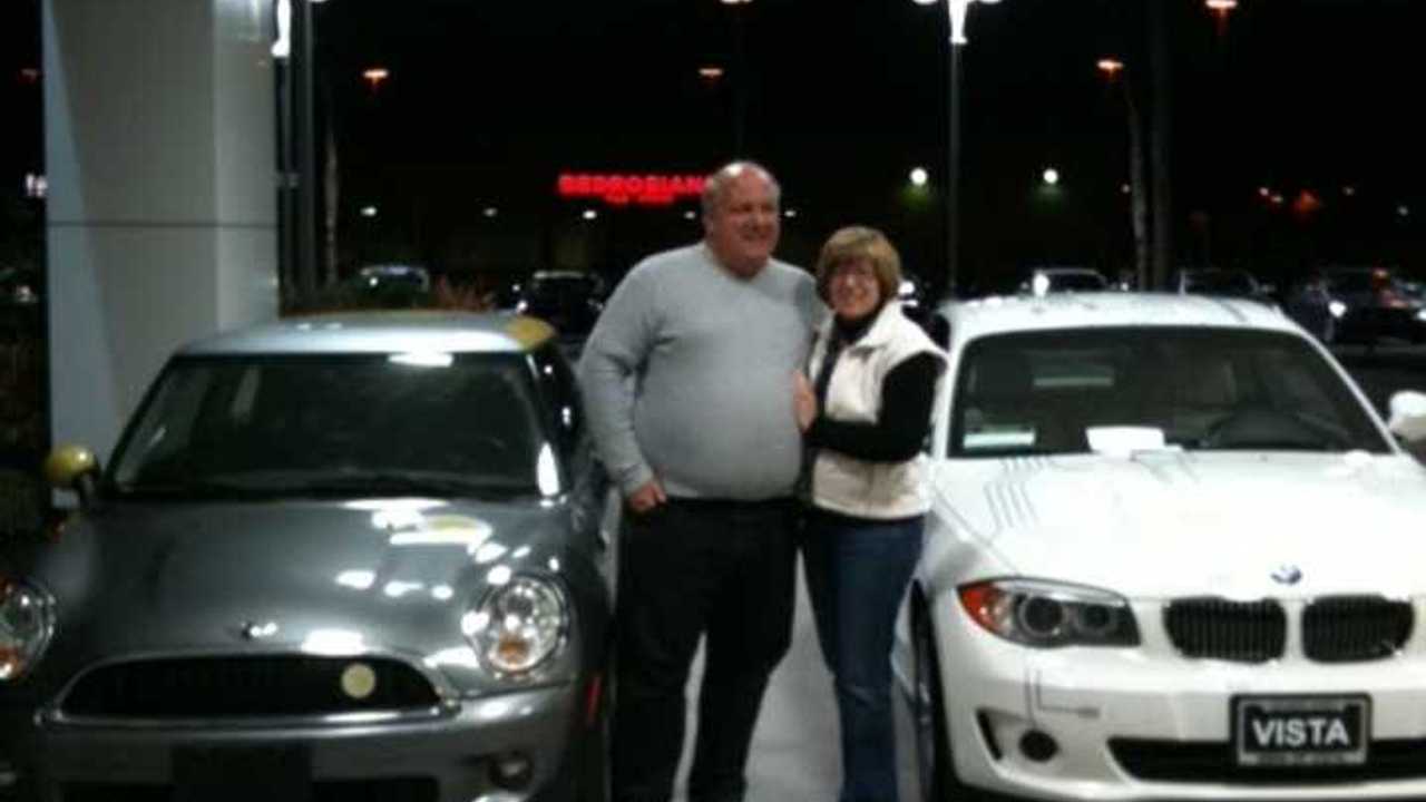 Kind of weird that we both dressed in the colors of our car. We did not plan that!