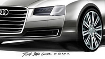 2014 Audi A8 facelift official design sketch 16.08.2013