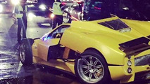 Pagani Zonda F crash in Dubai