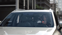 Volvo cyclist anti-collision warning system