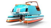 Le barche a forma di auto storiche di Floating Motors