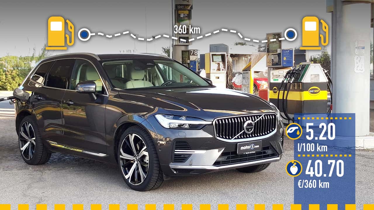 Volvo XC60 plug-in hybrid (2024), la prova consumi