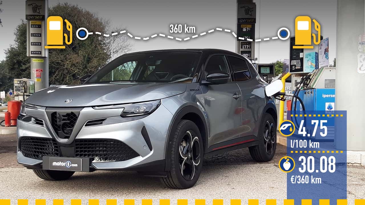 Alfa Romeo Junior mild hybrid (2024), la prova consumi