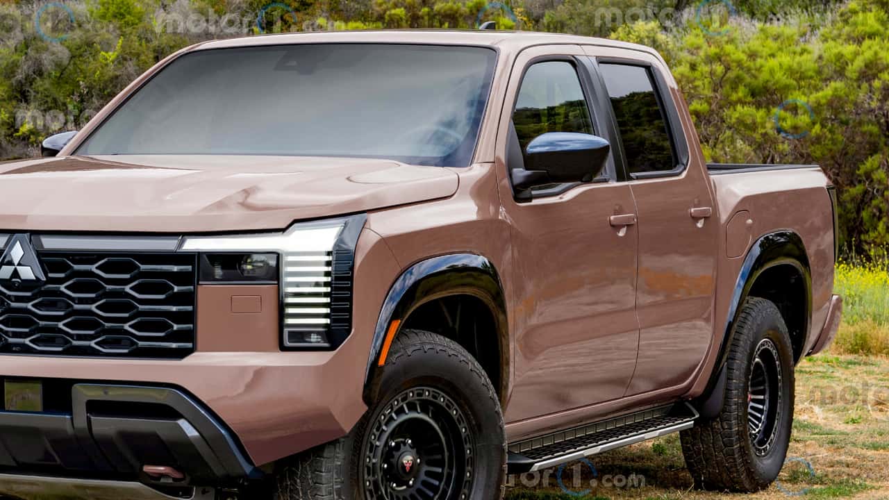 2029 Mitsubishi Pickup Truck Rendering By Motor1