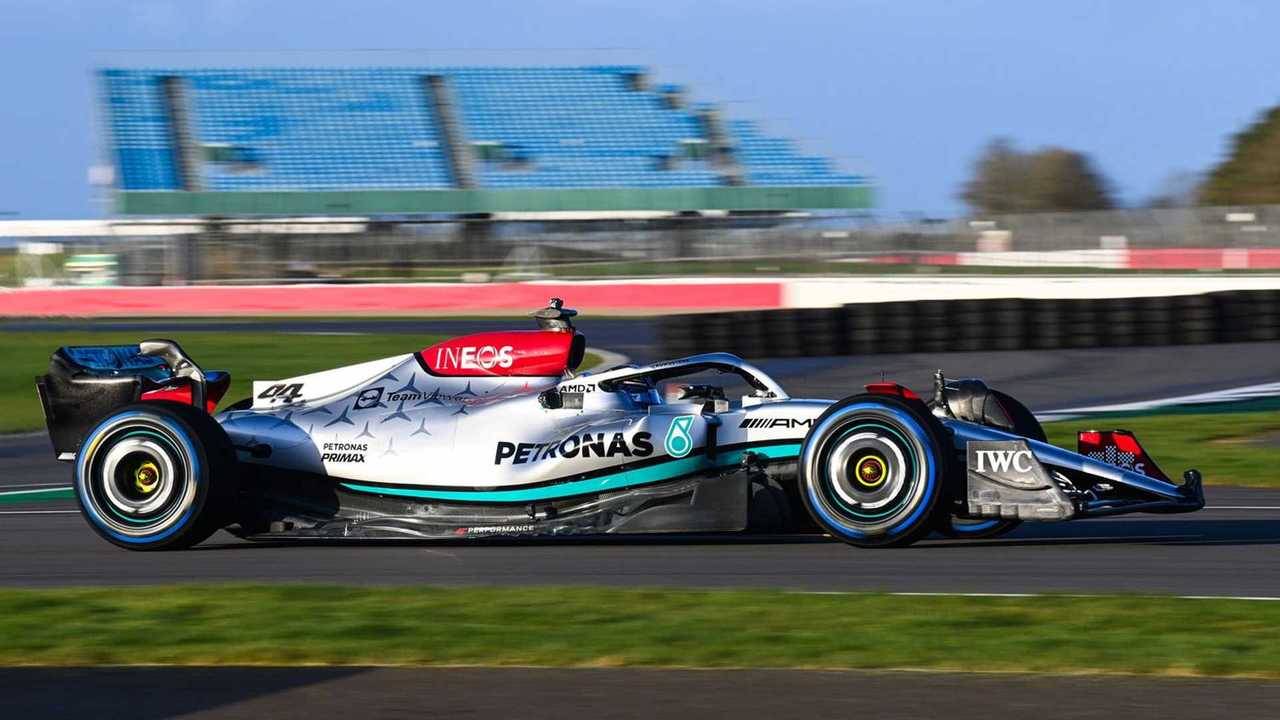 Lewis Hamilton at Mercedes shakedown 02.2022
