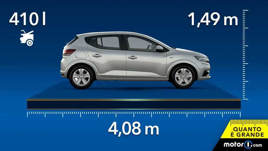 Dacia Sandero, dimensioni e bagagliaio dell'utilitaria extralarge