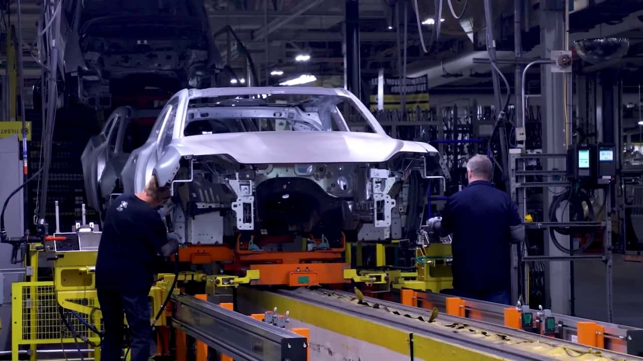 Dodge Charger Daytona assembly at Stellantis' Assembly Plant in Ontario, Canada