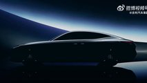 Il teaser della berlina elettrica Geely