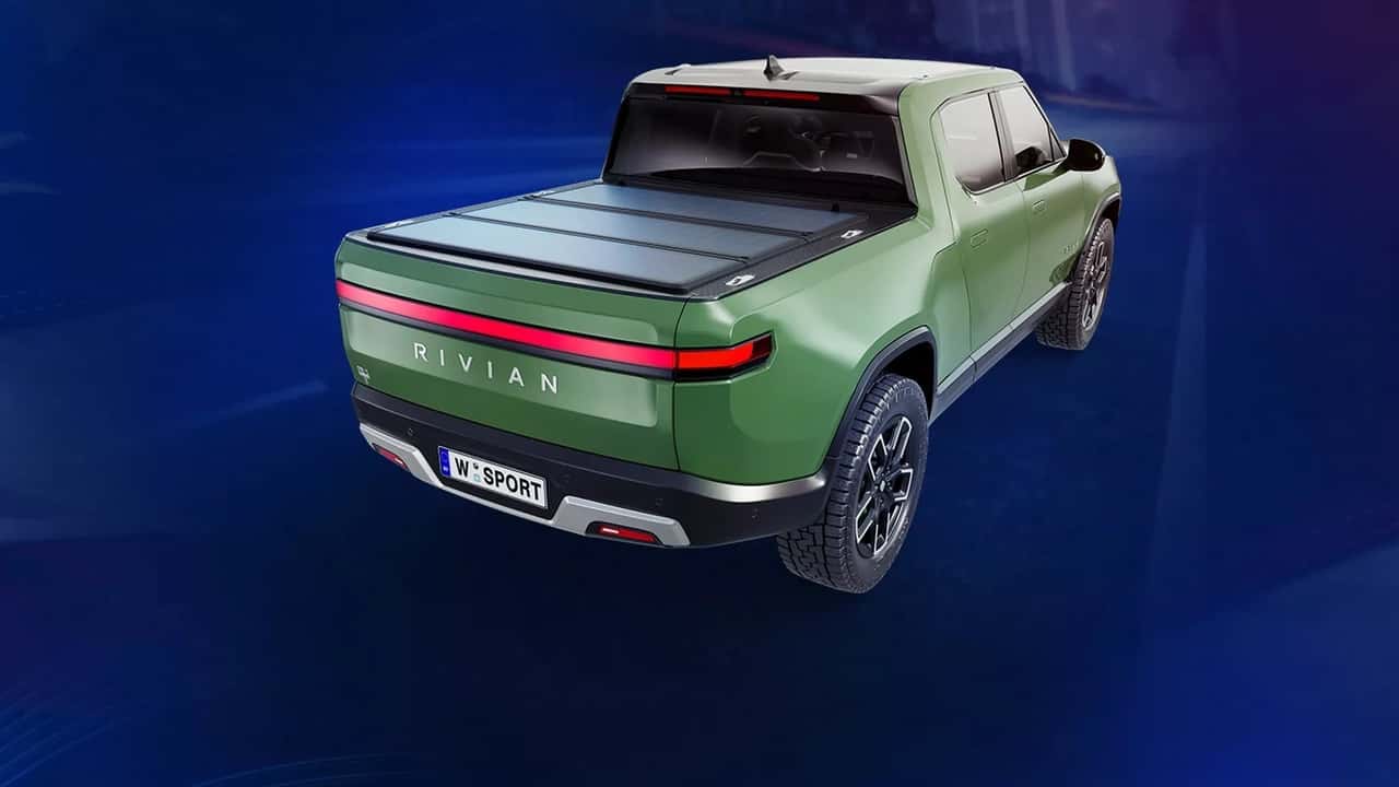 Rivian R1T Owners Can Now Get A Solar Tonneau Cover For Off-Grid Camping