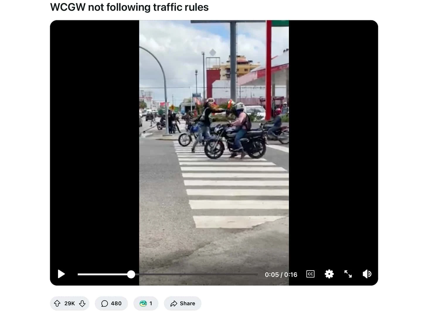 Motorcyclists Block Intersection, Crossing Guard Hilariously Bonks Them on  the Head