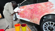 Fiat 500 art car by Mozambican artist, Malangatana Valente Ngwenya 29.04.2011