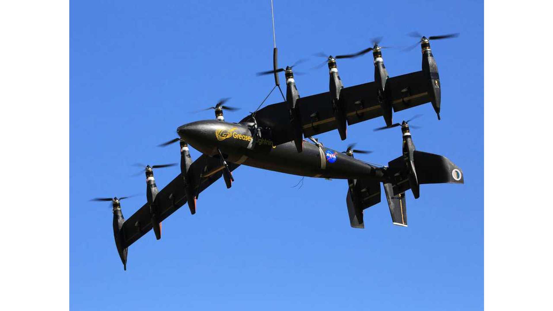 NASA's Greased Lightning GL10 Electric Airplane Completes Transition