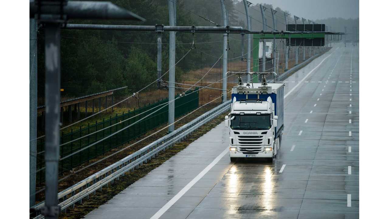 Scania To Test Electric Trucks On Electric Roads