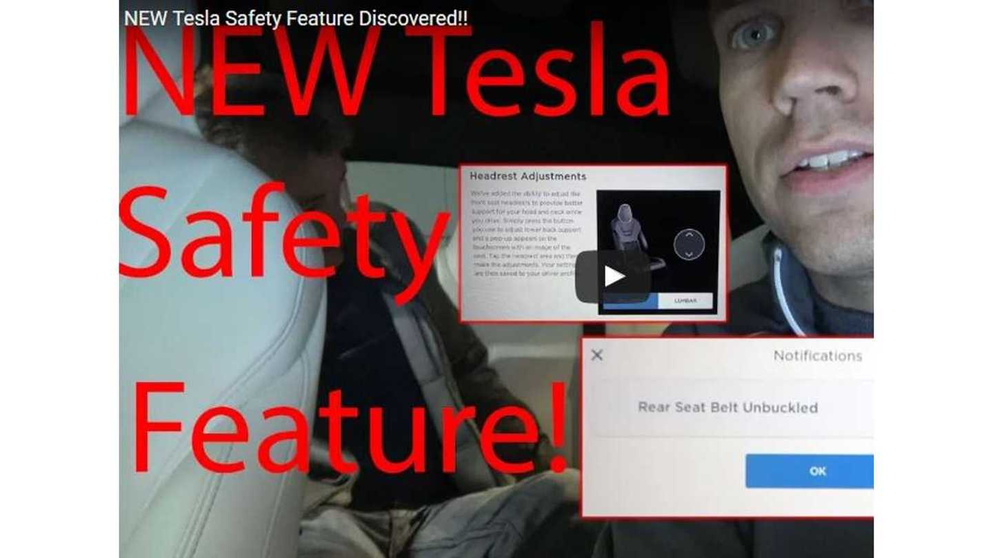 Tesla Update Brings Rear Seat Belt Unbuckled Safety Feature Video