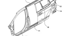 Hyundai gullwing minivan door patent