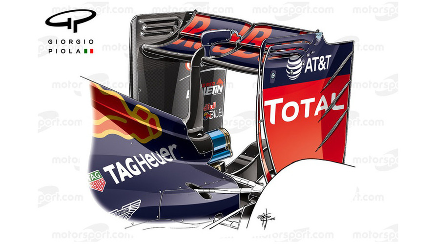 Red Bull RB12 rear wing, Sochi