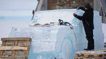 Mercedes-Benz Classe G, scultura di ghiaccio