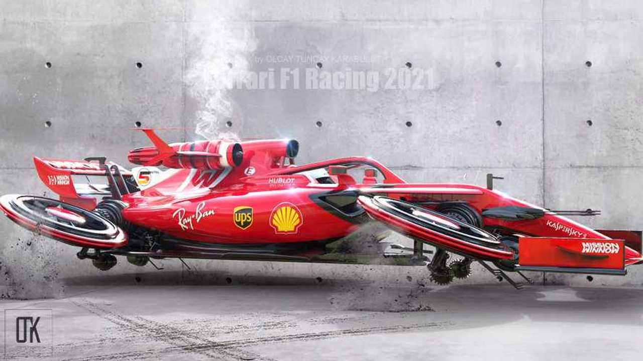 Jet Motorlu Fütüristik Ferrari F1 Konsepti