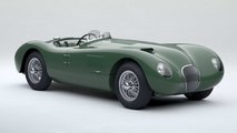 Jaguar Classic C-Type Suede Green Front Three Quarters