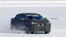 Un misterioso prototipo Fiat berlina sulla neve