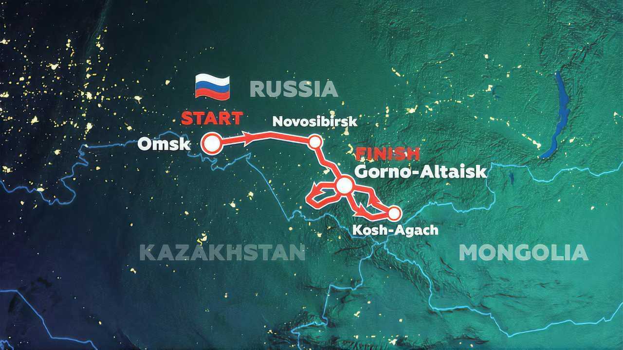 2021 Silk Way Rally Rerouted Map