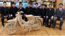Honda Super Cub 3D Cardboard Sculpture