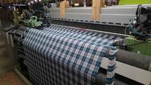 Mercedes 300 SL with plaid upholstery
