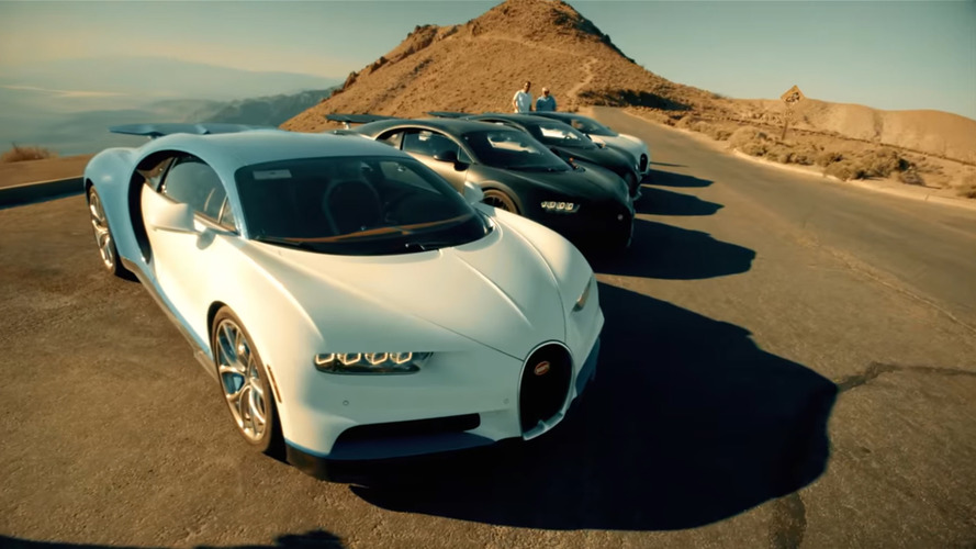 Tests de la Bugatti Chiron dans le désert du Nevada