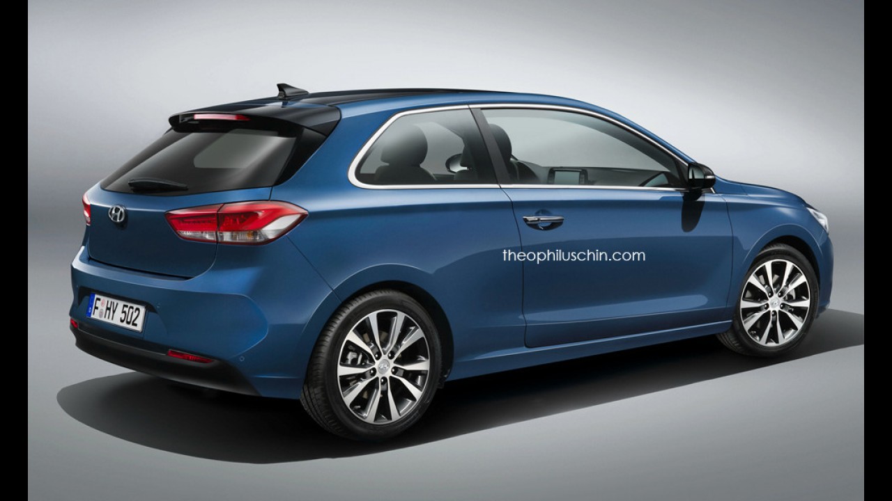 Veja como seria um Hyundai i30 2017 em versão de duas portas - projeção