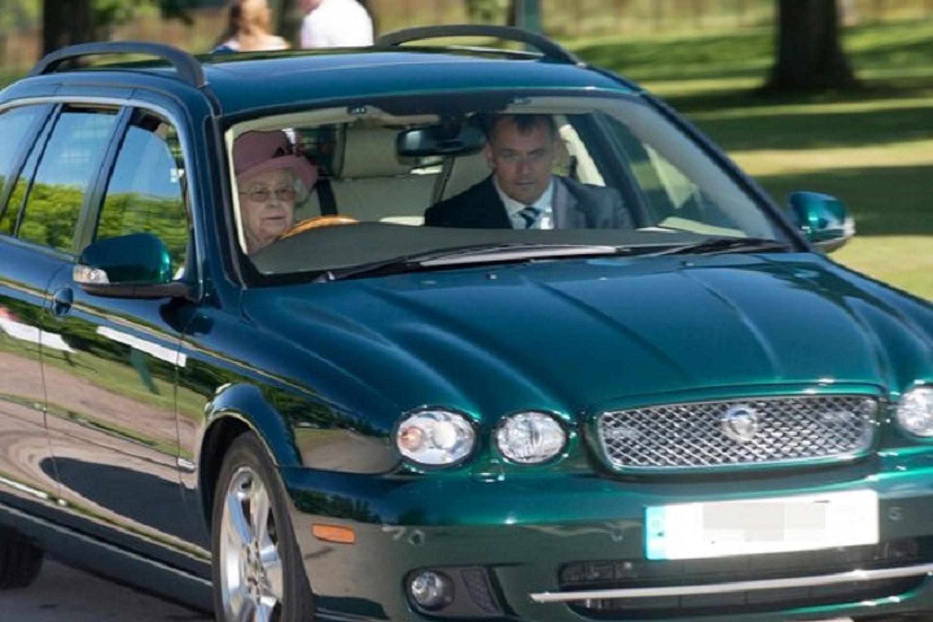 Queen Elizabeth Drives Her Jaguar Wherever She Pleases