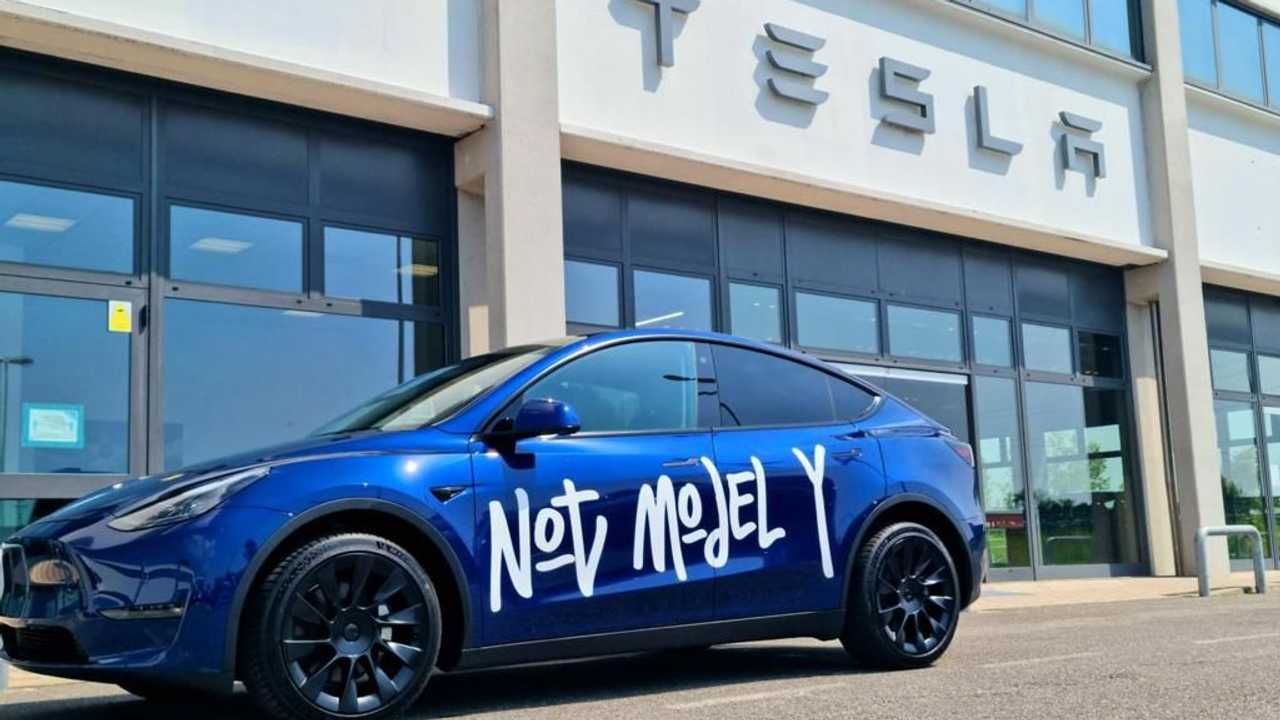 La Tesla Model Y a MIlano